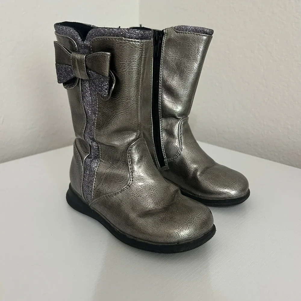Stride Rite Girls Black Glittery Boots 8.5c
